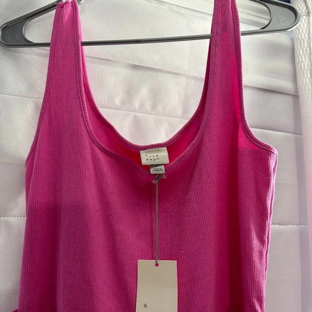 NWT - A New Day Pink Maxi Dress - Size M - Hot Pink - Picture 1 of 3